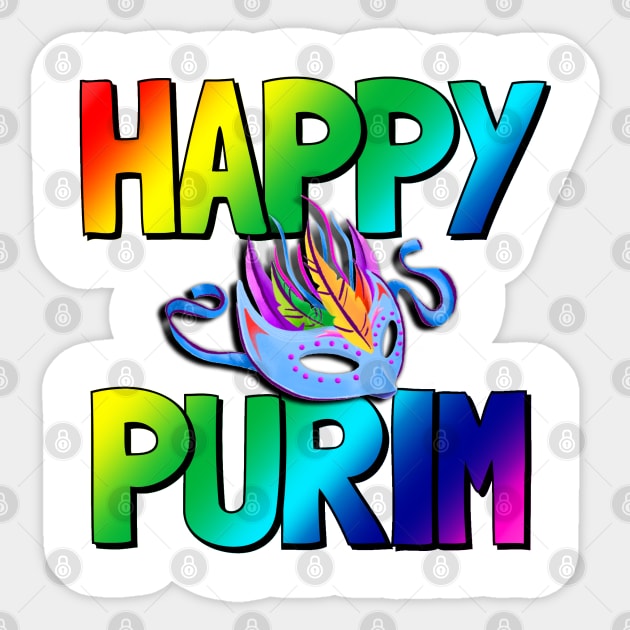 Happy Purim Sticker by cuteandgeeky